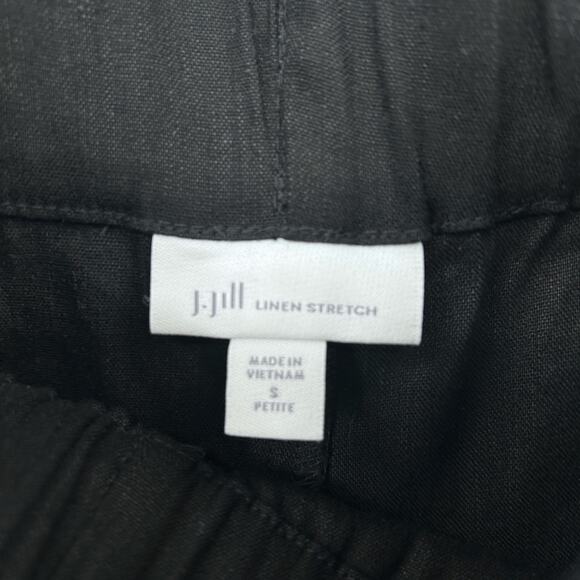J Jill Linen Stretch Belted Paper Bag Waist Wide Leg Cropped Pants Womens Sz SP - Picture 6 of 11